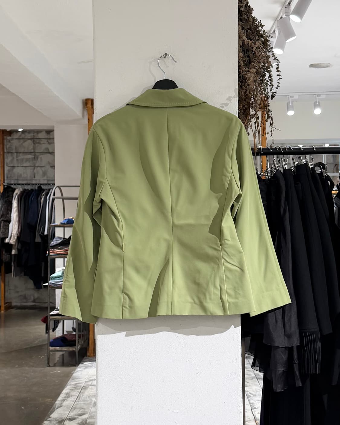 프라다 그린 폴리에스터 포켓 자켓/미디스커트 셋업 상품이미지5