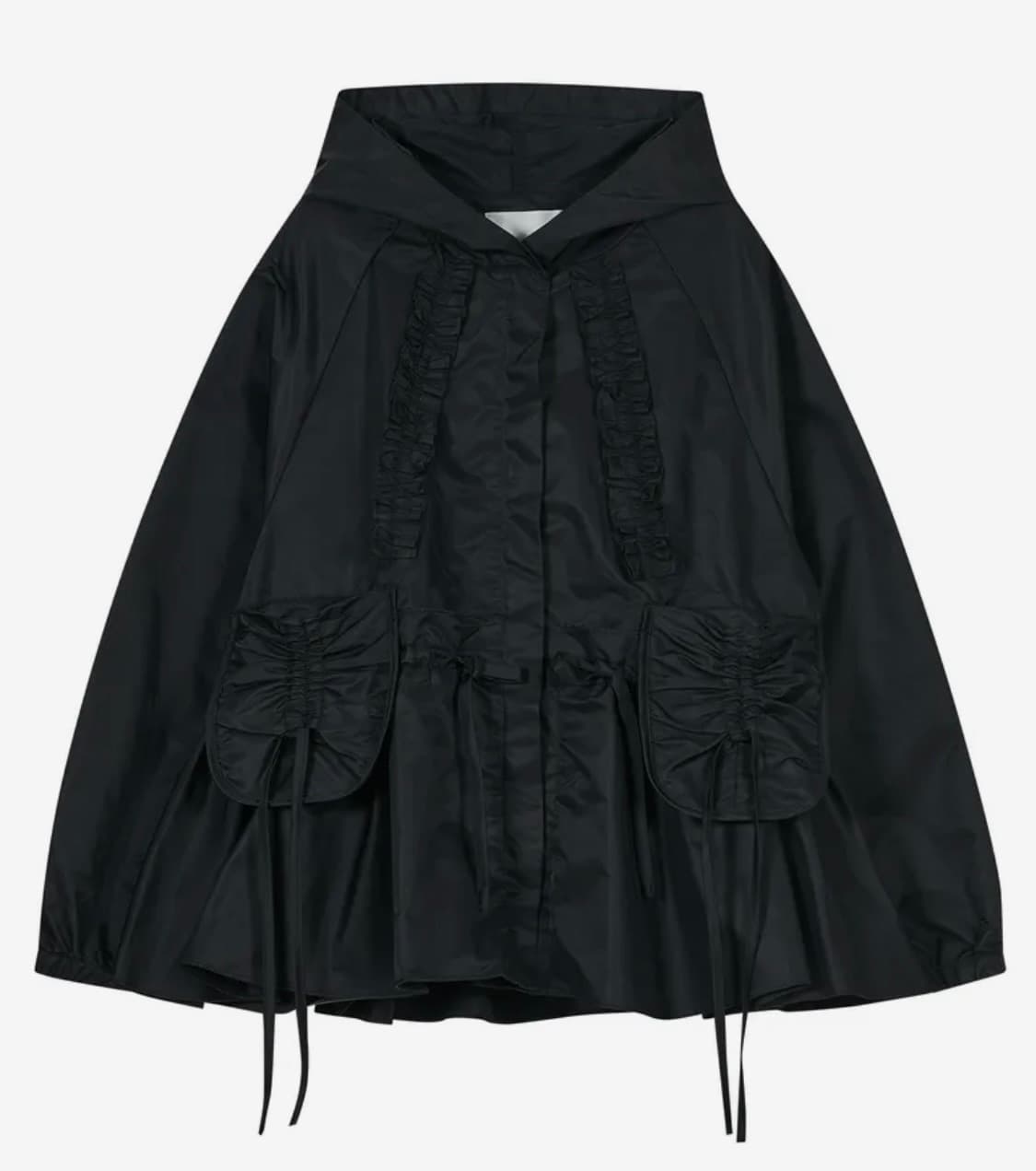 타입서비스 Ruffled Peplum Hoodie Jacket [Blac 상품이미지2