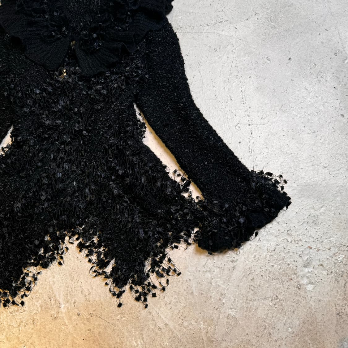 그런지 프린지 언발란스 니트 상품이미지5