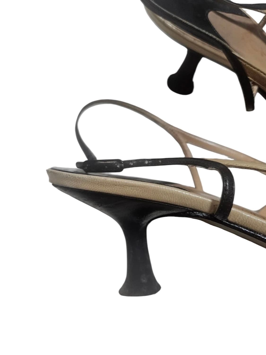 Chanel 샤넬 로고 투톤 레더 구두 슬링백 상품이미지2