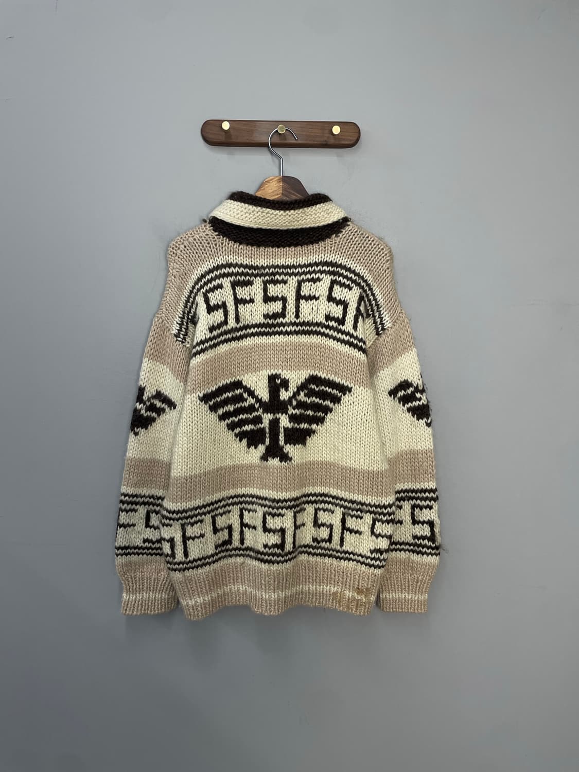 빈티지 울 코위찬 니트 집업 H2199 상품이미지4