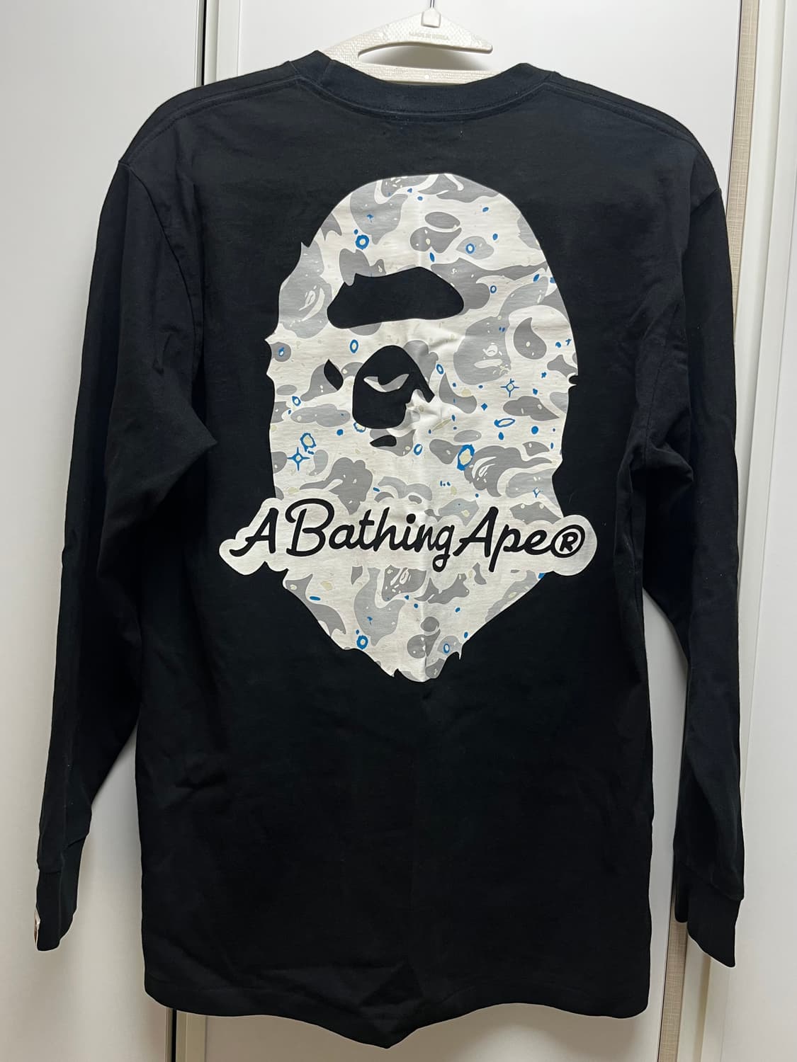 베이프 정품 야광 카모 컬리지 롱 슬리브 티 상품이미지1