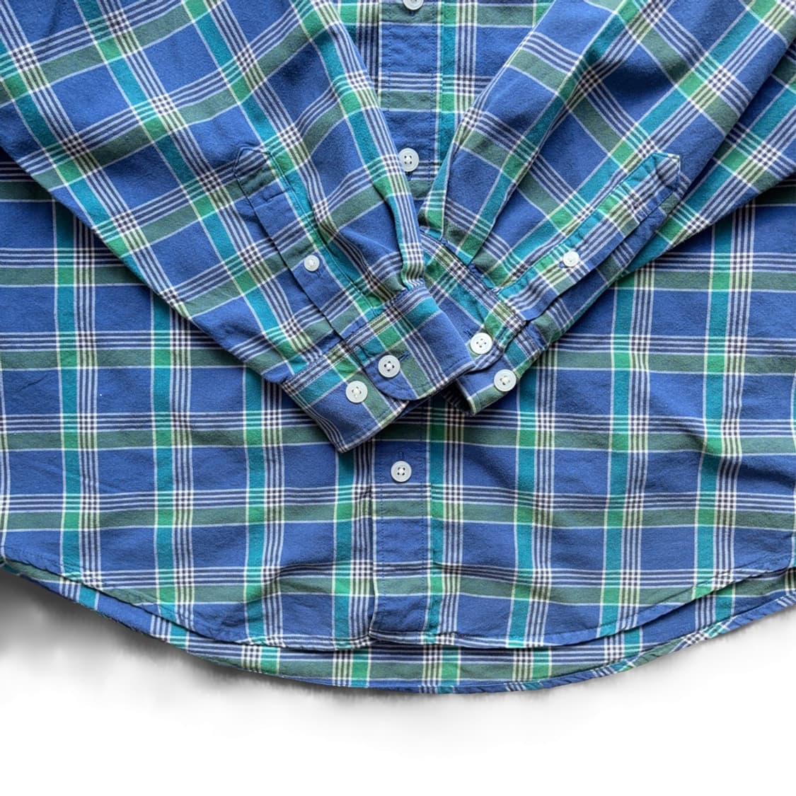 Eddie Bauer Blue/Green Plaid Shirt 상품이미지4