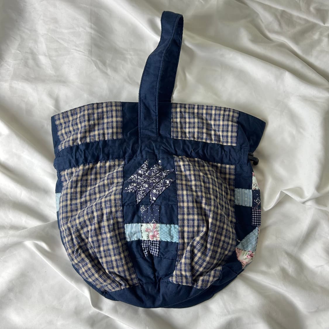 [JPN] 빈티지 모리걸 패치워크 체크 복조리백 상품이미지4