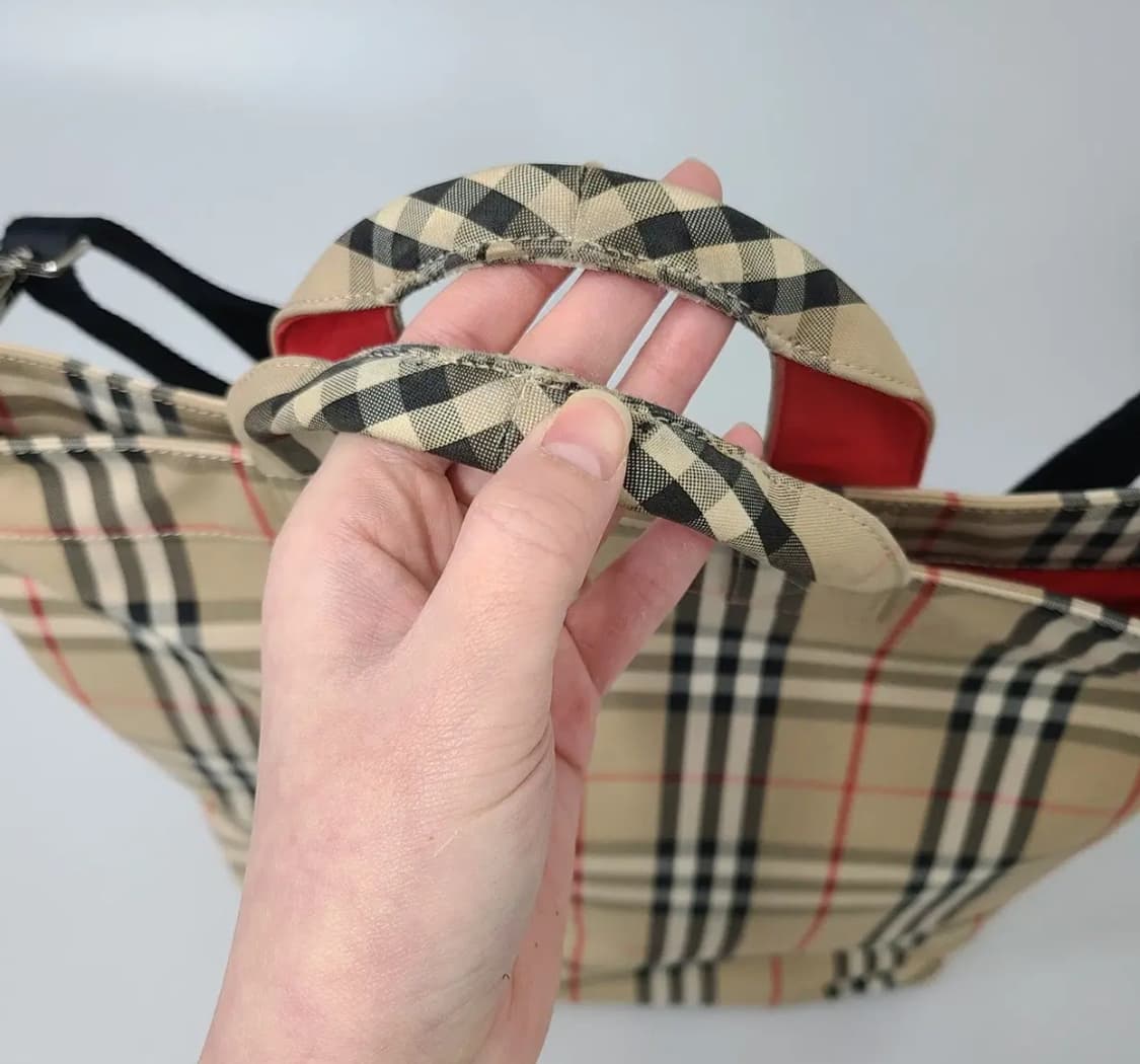 버버리 로고 아플리케 토트백겸 크로스백 OS 상품이미지5