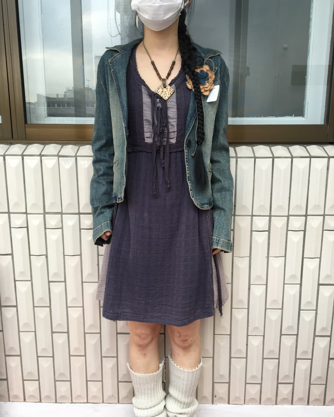 Corsage point denim jacket 상품이미지5