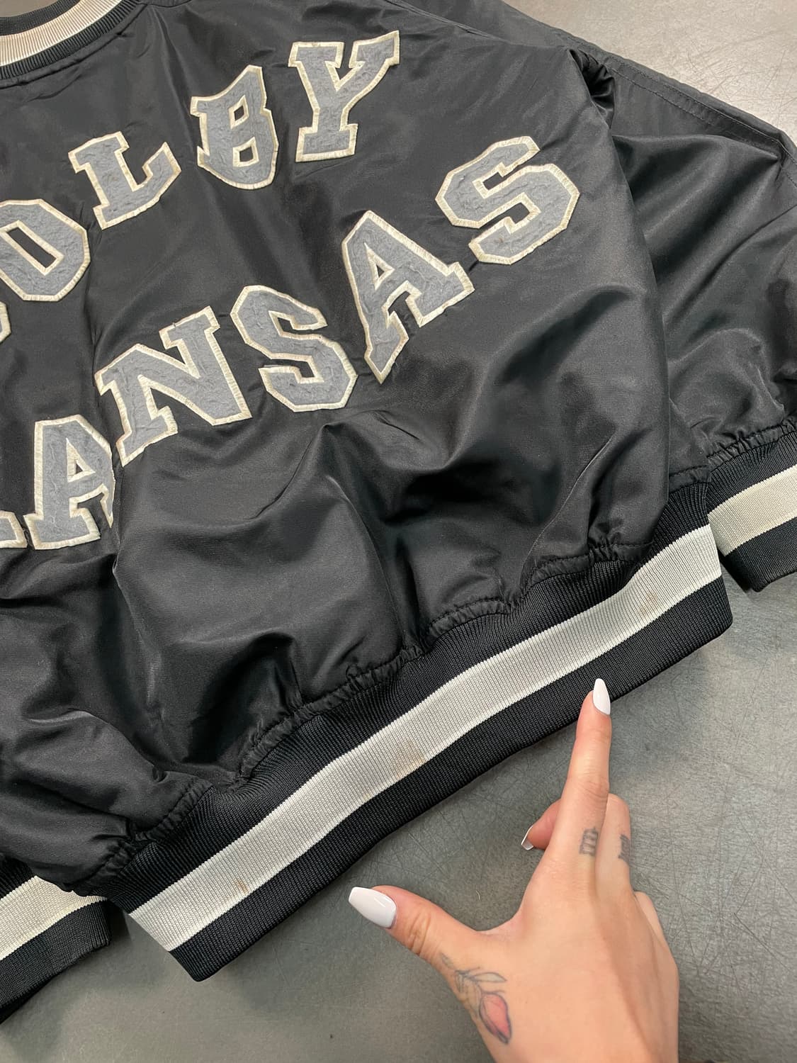 빈티지 스펠아웃 바시티 자켓 상품이미지3