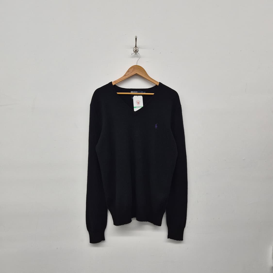 폴로 랄프로렌 블랙 V넥 니트 남성 M 상품이미지1