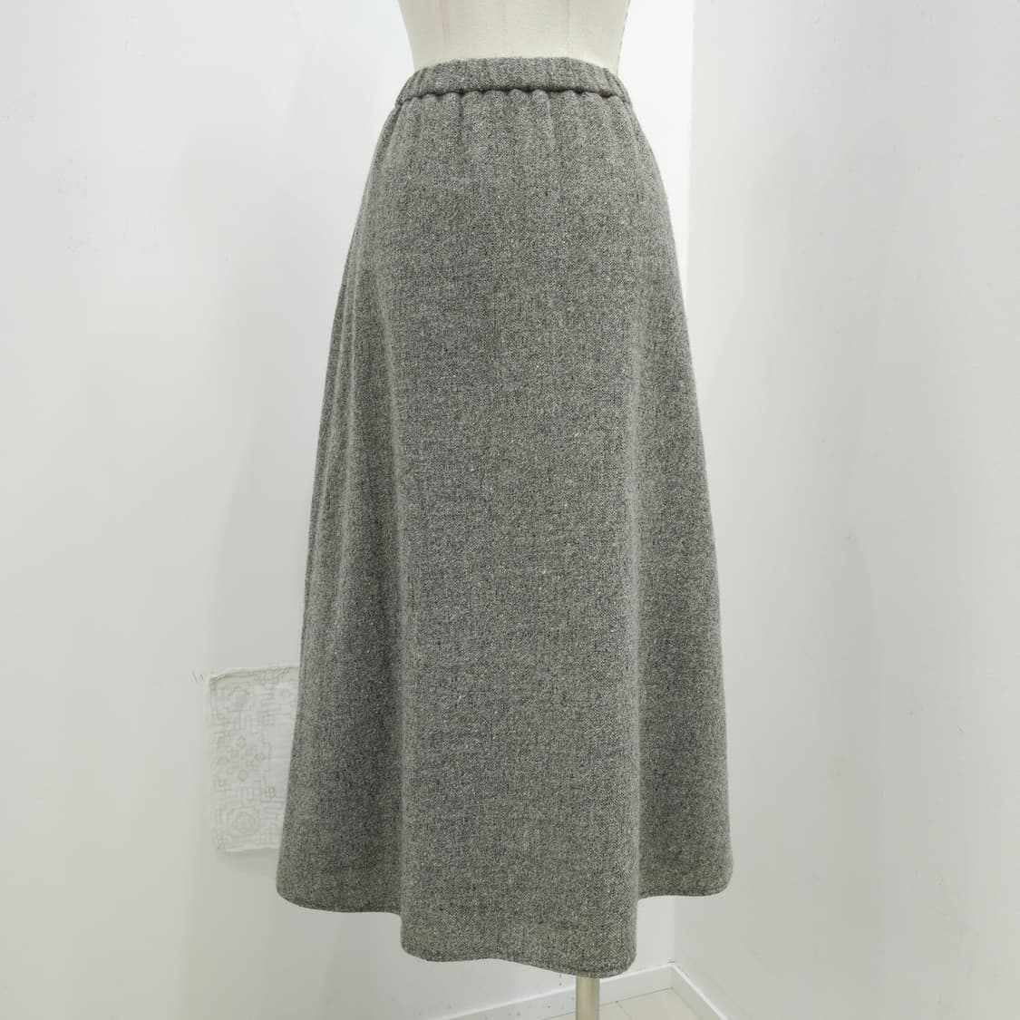 TRANS WORK 울 실크 그레이 랩스커트 상품이미지2