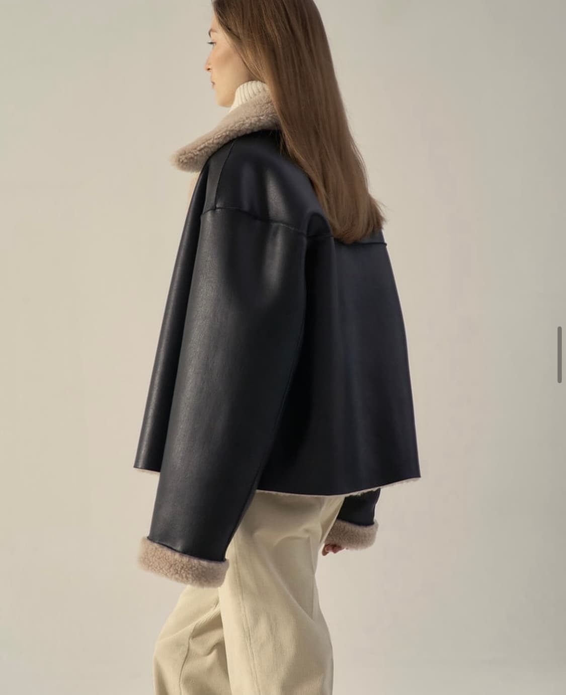 파사드패턴 램스울 리버시블 무스탕 상품이미지6