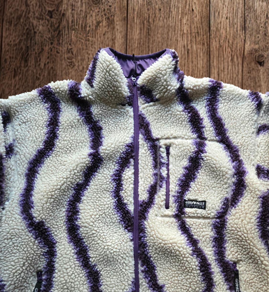 (L)그라미치 썬더 플리스 집업 자켓 파타고니아 모티브 신칠라 상품이미지2