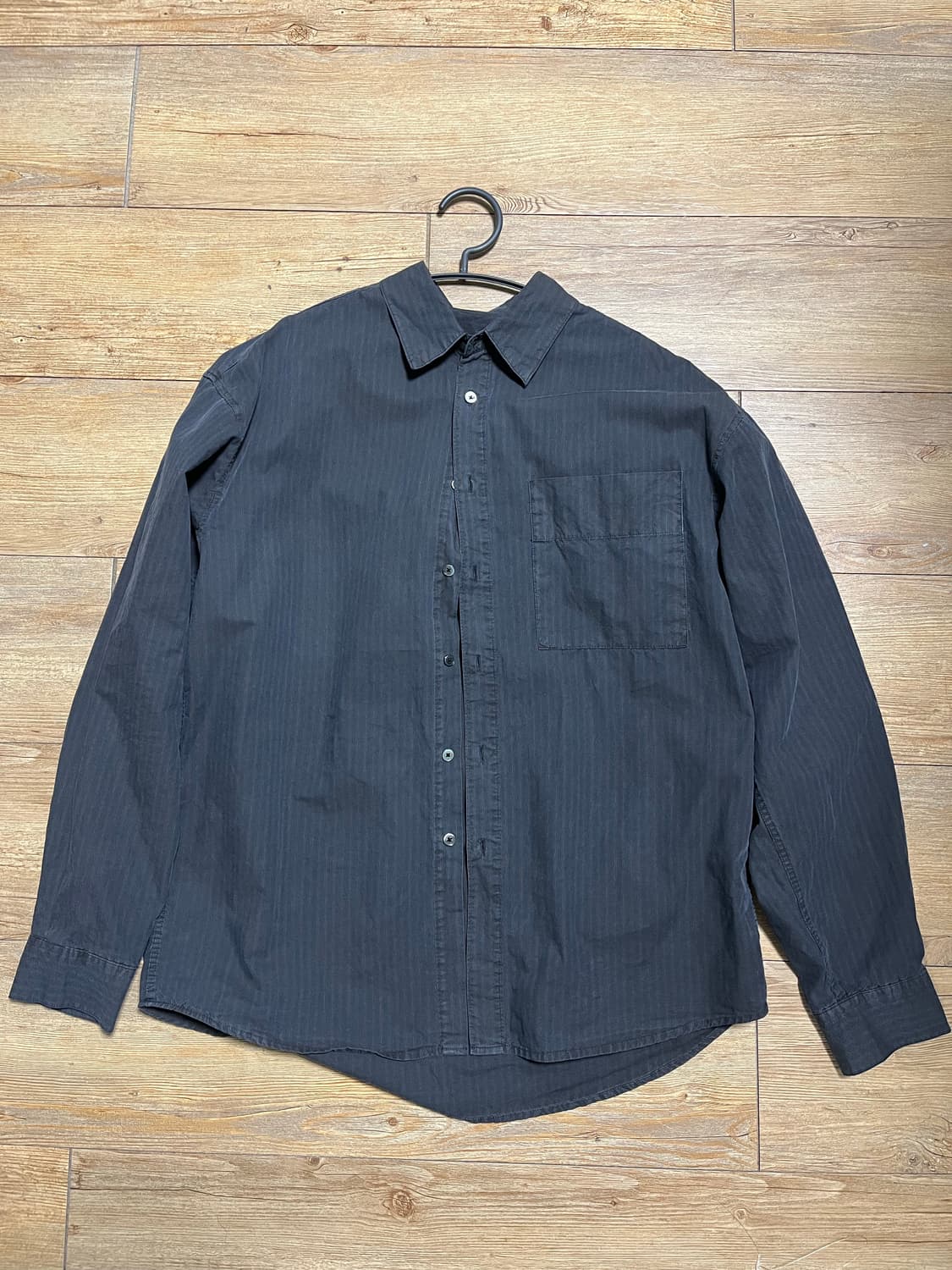 아르반 블루베리 스트라이프 셔츠 다이드 블루베이 2사이즈 새상품 상품이미지1