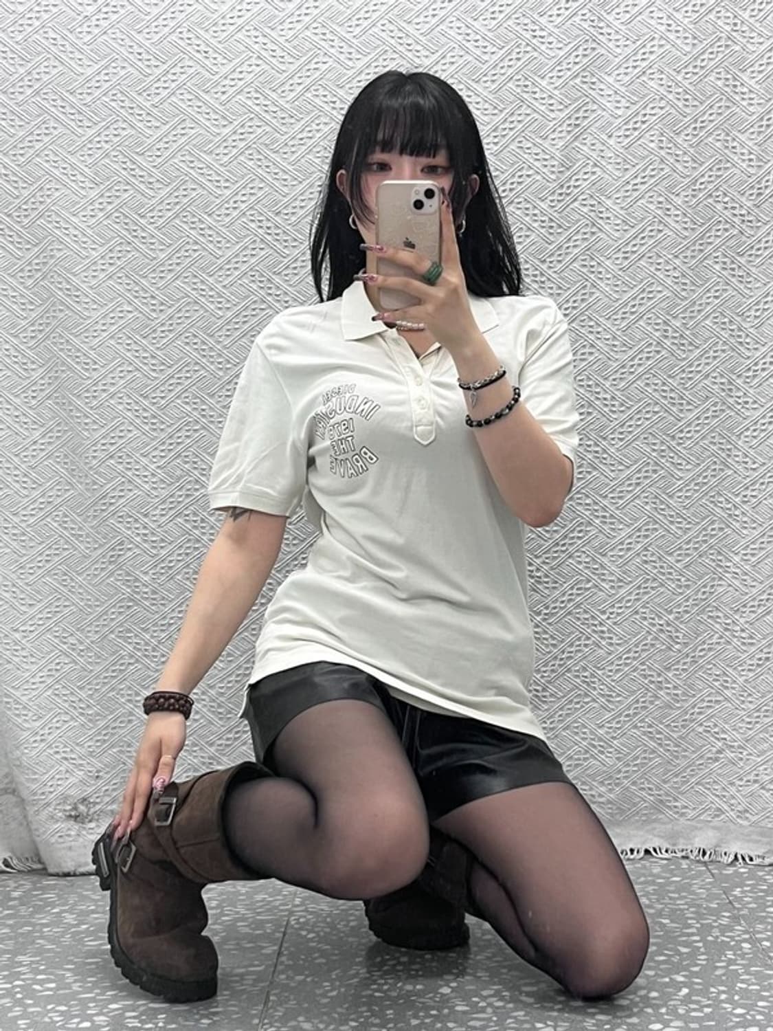 디젤 빈티지 스트릿 캐주얼 레터링 반팔 카라티 95 C11786 상품이미지1