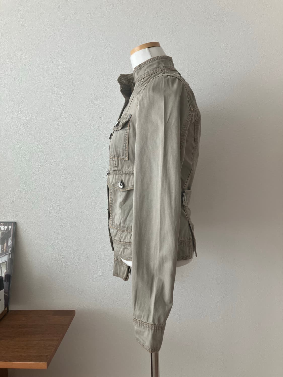 ALCOTT 여성 코튼 빈티지 자켓 XS y2k 딱붙핏 슬림핏 상품이미지4