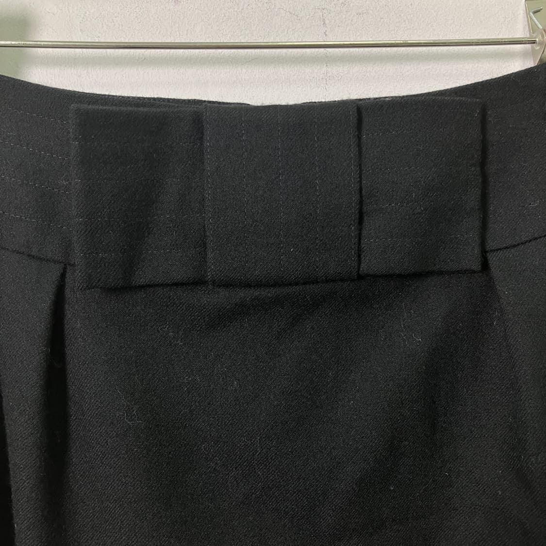 Celine 셀린느 블랙 울 미디스커트 40 상품이미지5