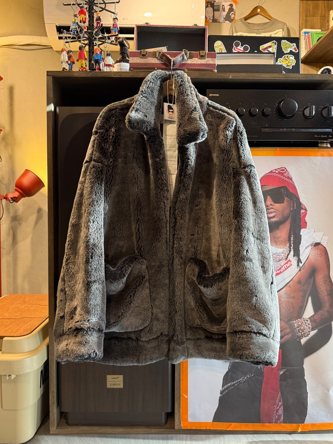 더블렛 핸드 페인팅 퍼자켓 M(2XL) 상품이미지1