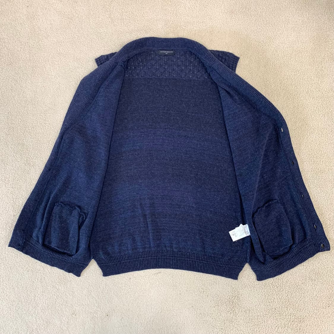 인터메조 노치드카라 니트 베스트(105/네이비) 이너베스트 상품이미지7