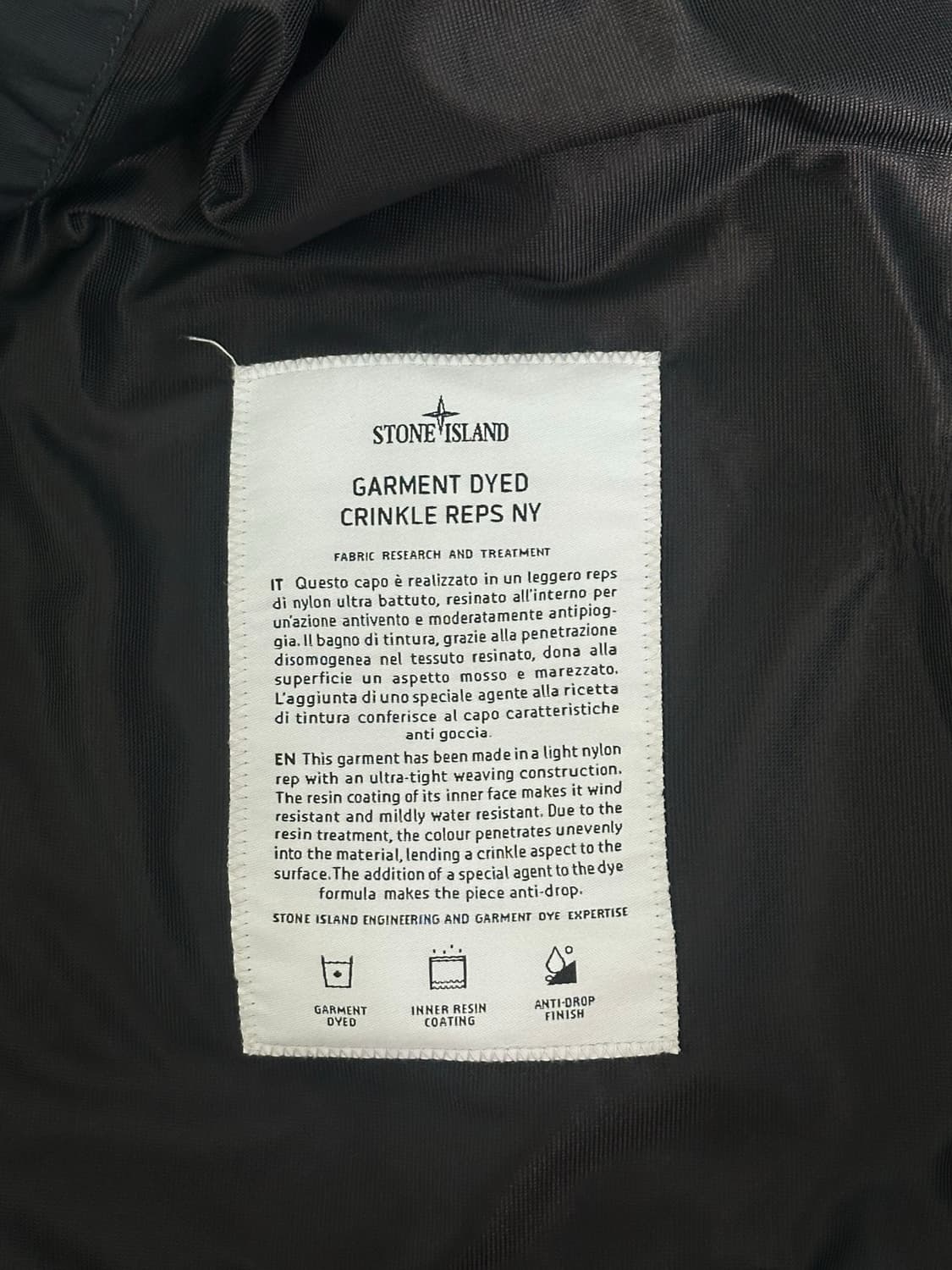 스톤아일랜드 크링클랩스 안티드롭 자켓 26ss XXL(105-110) 상품이미지2