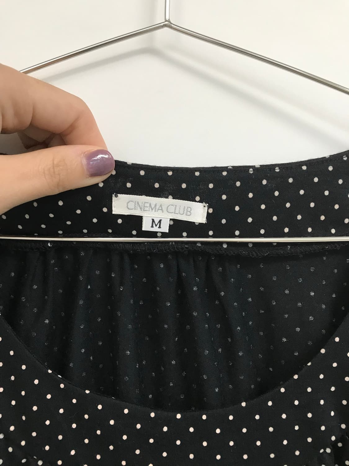 빈티지 도트 프릴 티셔츠 상품이미지5