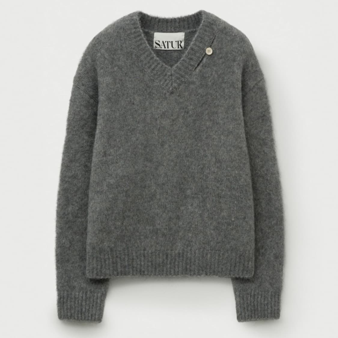 M SATUR 세터 24 에센 투 톤 모헤어 블렌드 니트 상품이미지1