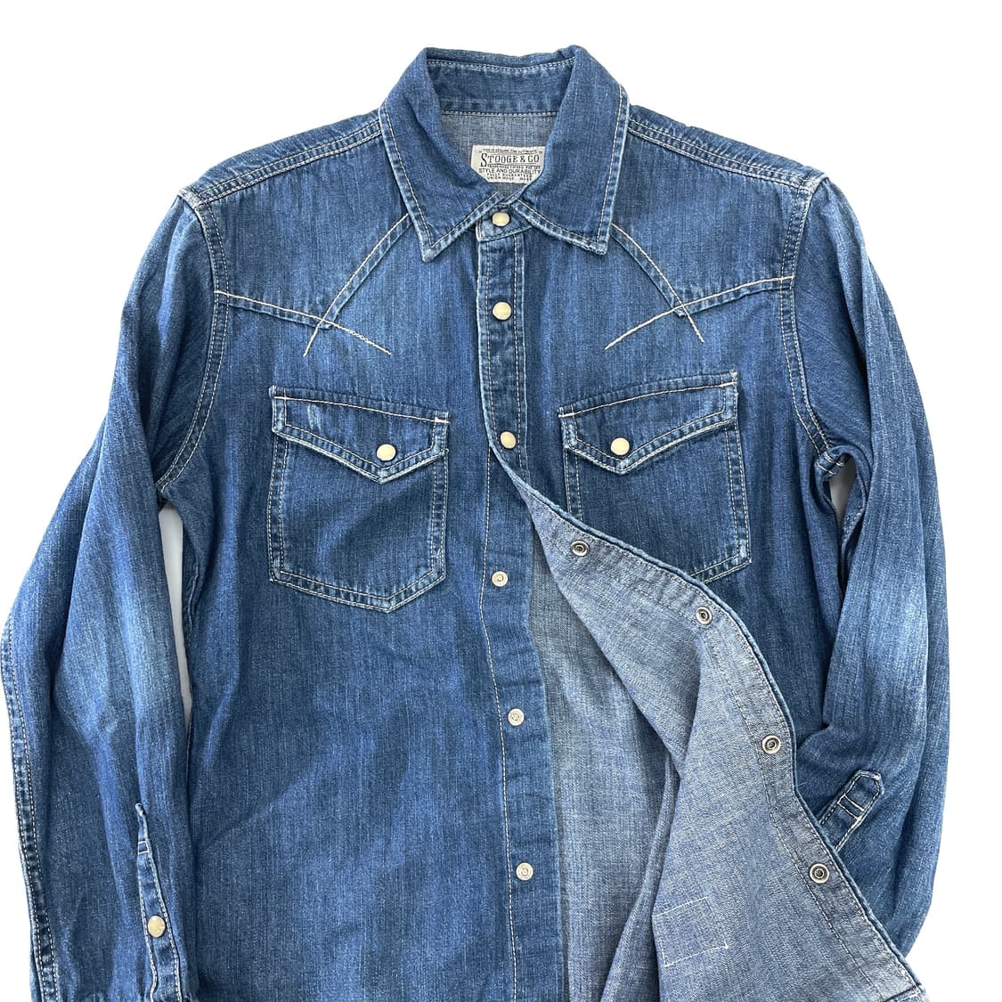 STOOGE & Co western denim shirt 웨스턴 셔츠 상품이미지4