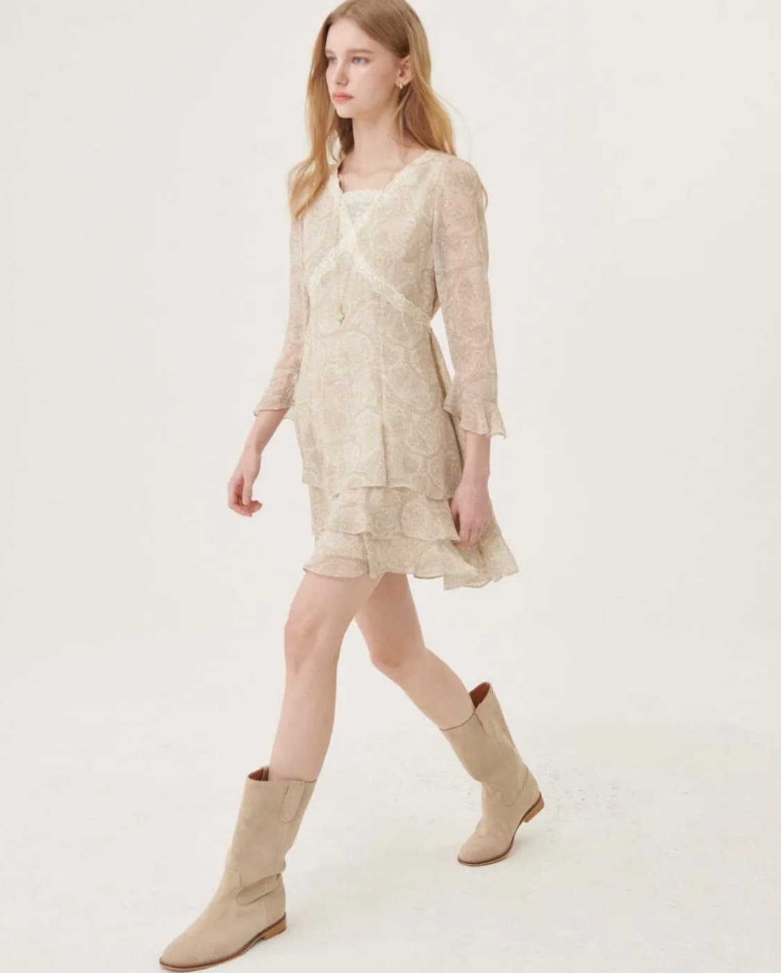 오앨 LACE TIERED MINI DRESS_PAISLEY 원피스 상품이미지2