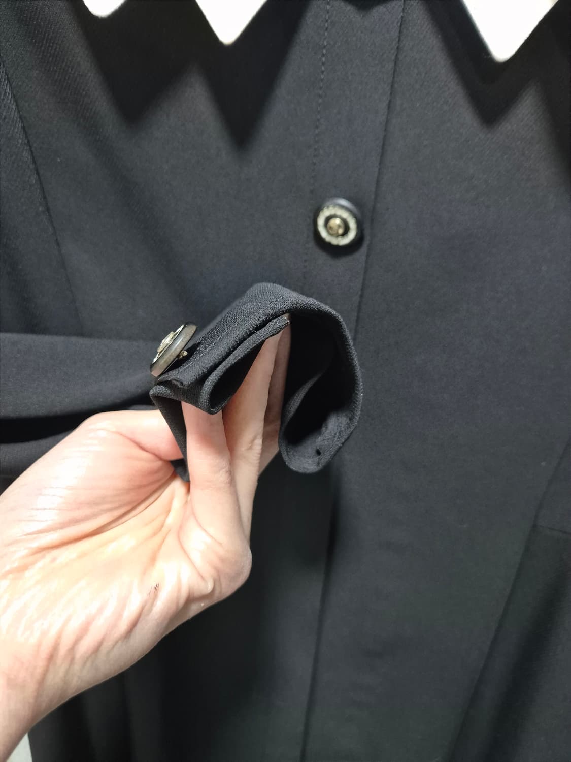 (세일)(새상품)온앤온 이중카라 블랙 원피스 상품이미지6