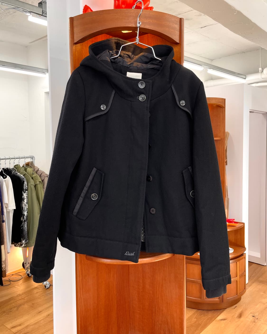 [S] 디젤 울 후드 숏 자켓 상품이미지1