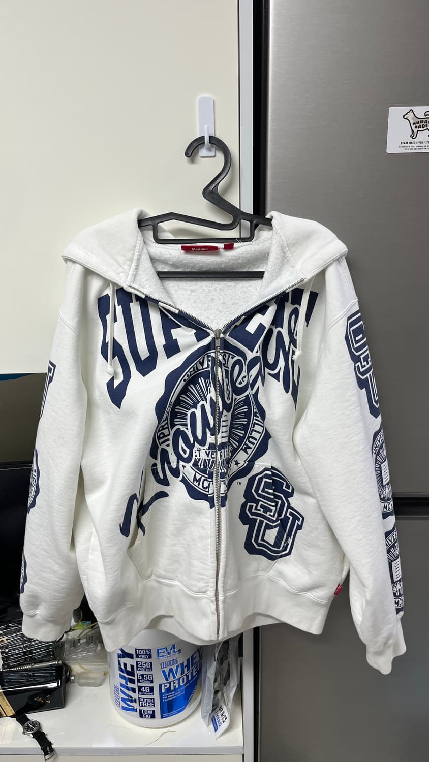 슈프림 널리지 레인즈 후드집업 화이트 상품이미지2