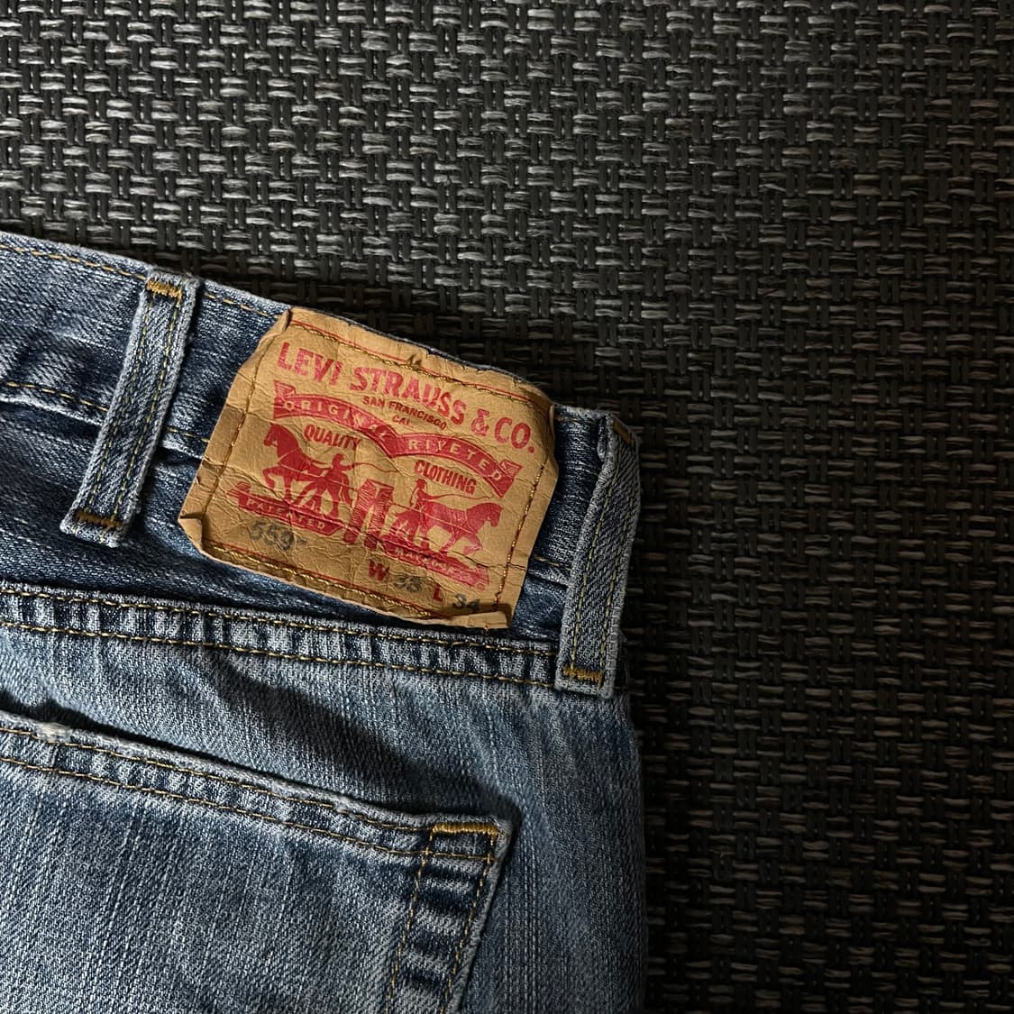 (38) 리바이스 559 38X34 워싱 데님 팬츠 상품이미지5