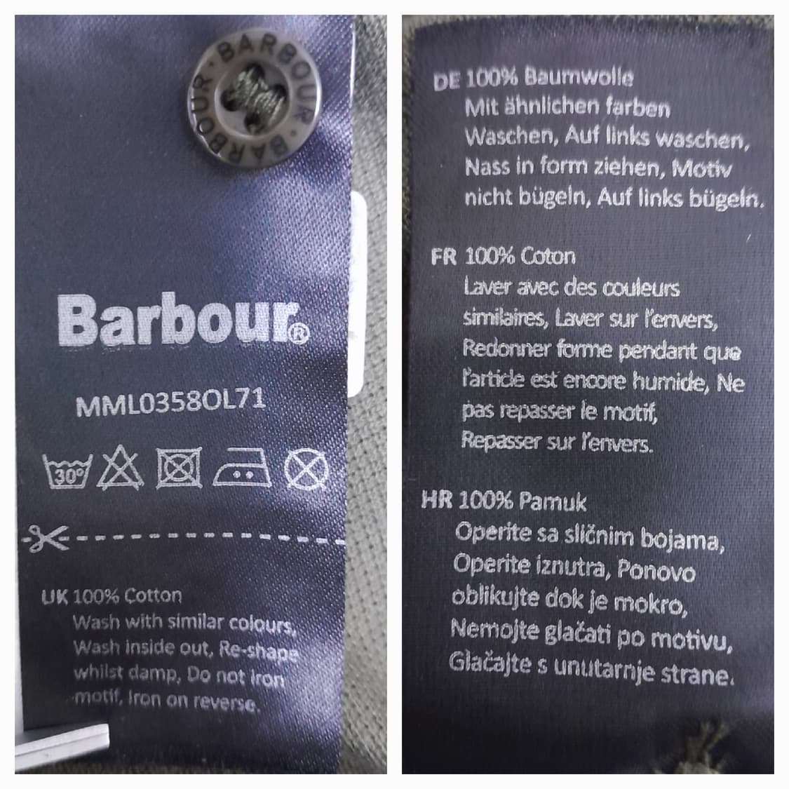 23SS Barbour 피케 폴로 반팔 카라티 L/100 상품이미지7