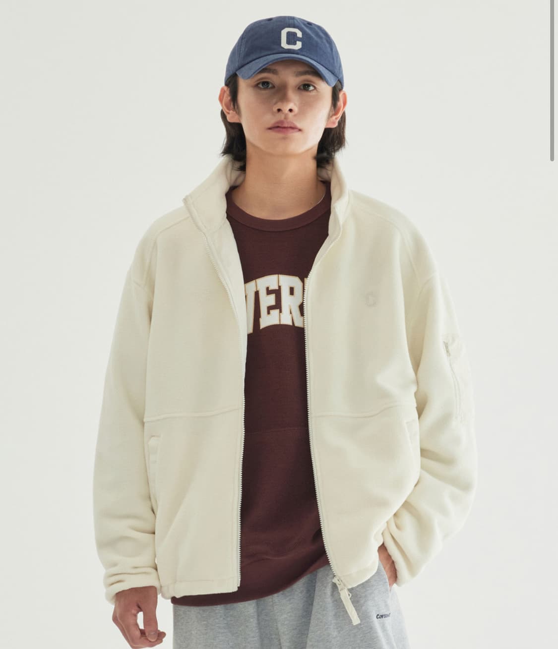 커버낫 웜온 후리스 아이보리xxl 새상품 상품이미지3