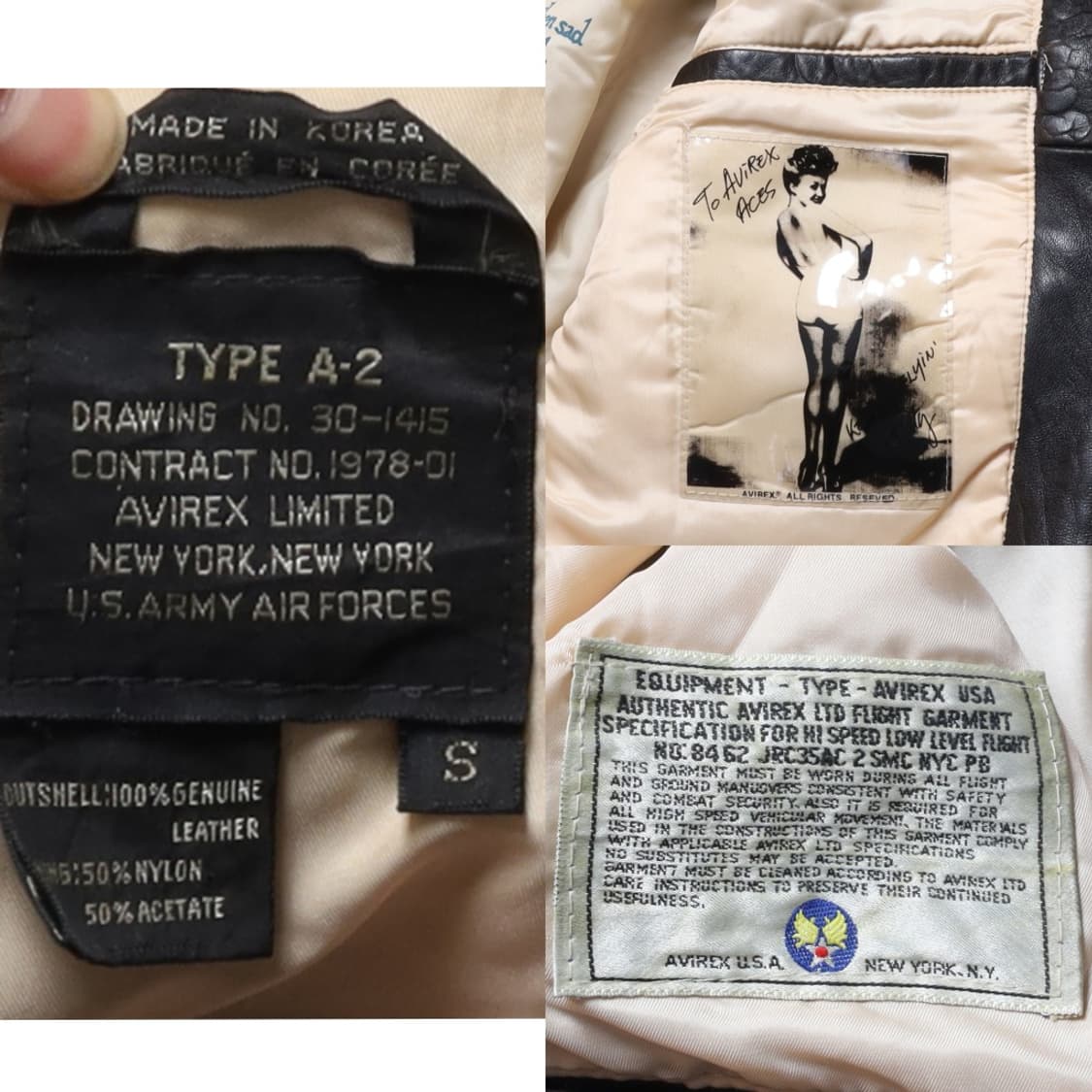 아비렉스 Avirex A-2 Airforce Leather Jacket
 상품이미지8