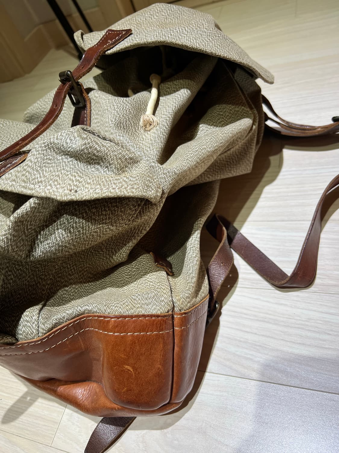 rrl / 더블알엘 그레이그린 레더직물 백팩 / 프리 상품이미지4