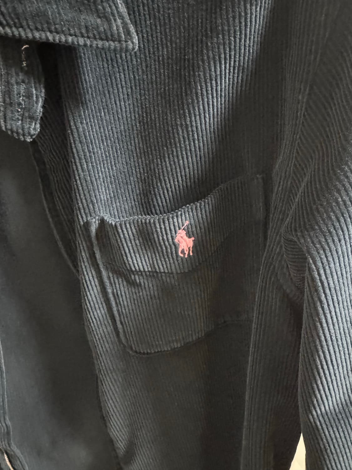 폴로 랄프로렌 25FW 코듀로이 집업 셔츠 자켓 네이비 상품이미지3