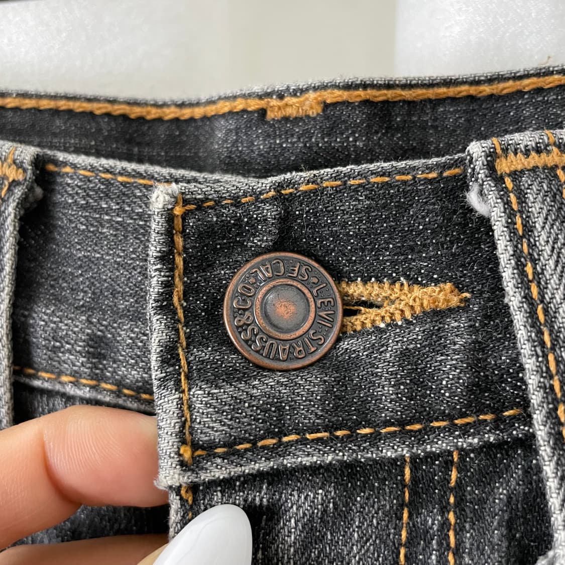 리바이스 흑청 미디 스커트 상품이미지4