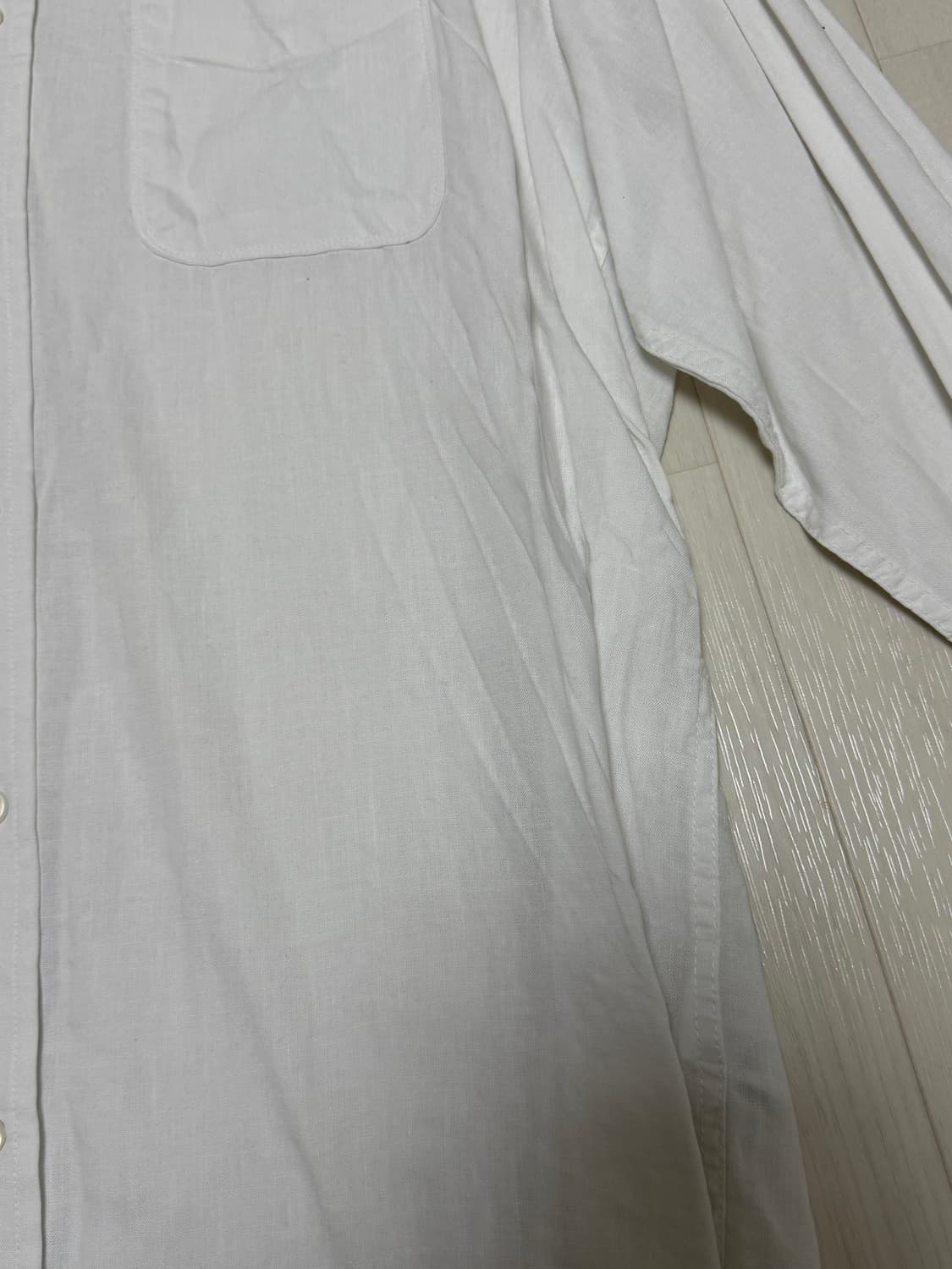 수아레 에센셜 텐셀 린넨 셔츠 화이트 S사이즈 상품이미지7