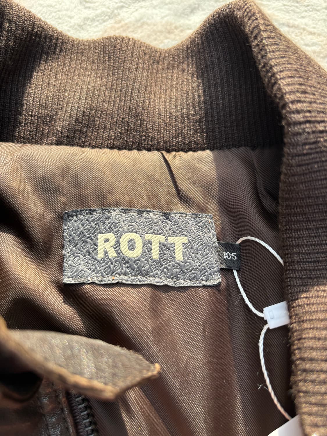 ROTT Brown Real Leather Field Jacket 상품이미지7