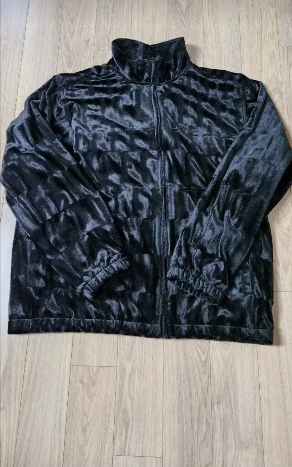 슈프림 스웨이드 블랙 집업XL 상품이미지1