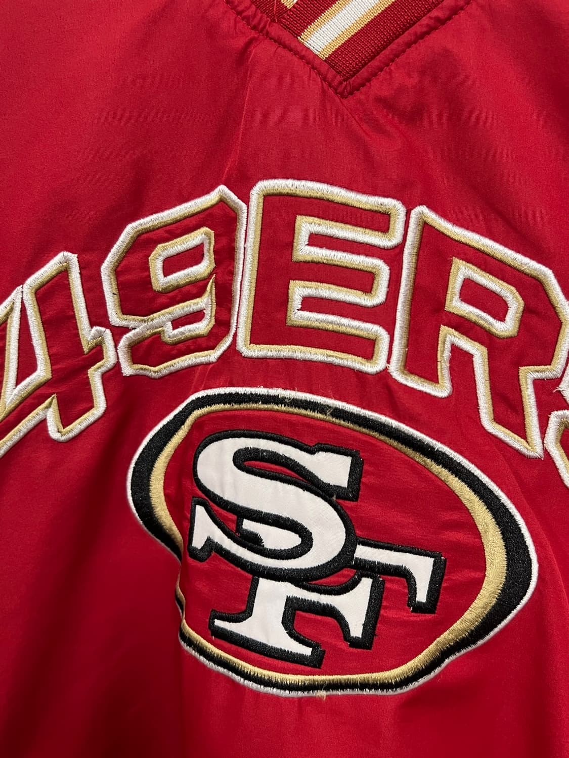 NFL 샌프라시스코 자수 로고 올드스쿨 우븐 웜업 상품이미지3