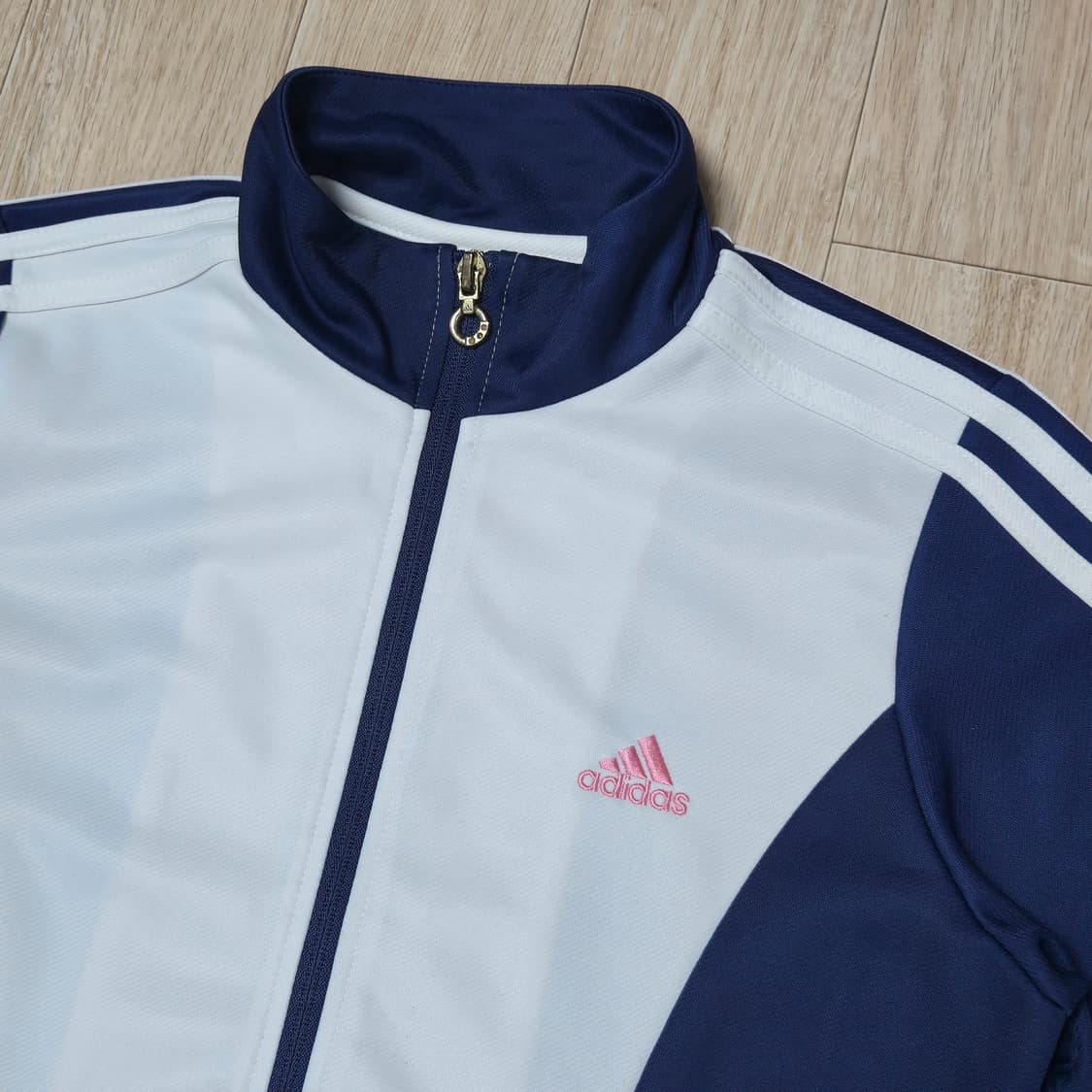 85)아디다스 여성 트랙탑 네이비 핑크 져지 상품이미지2