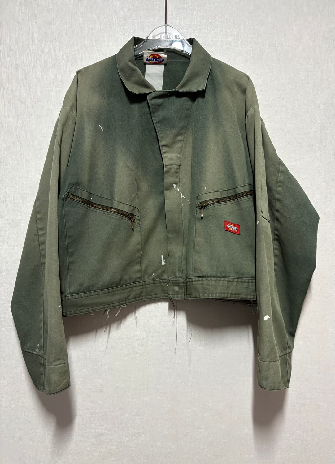 [F] 디키즈 선페이디드 카키 크롭 자켓 상품이미지1