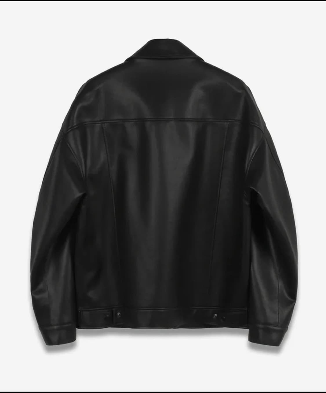 오버핏 비건레더 싱글 자켓 상품이미지2