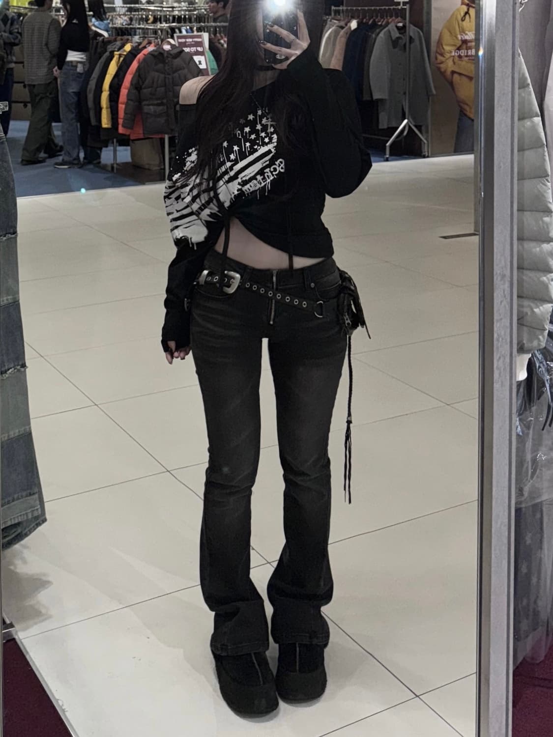 [새상품] 스키즘 인듀싱 빛오 콜라보 부츠컷 팬츠 S/S 상품이미지1