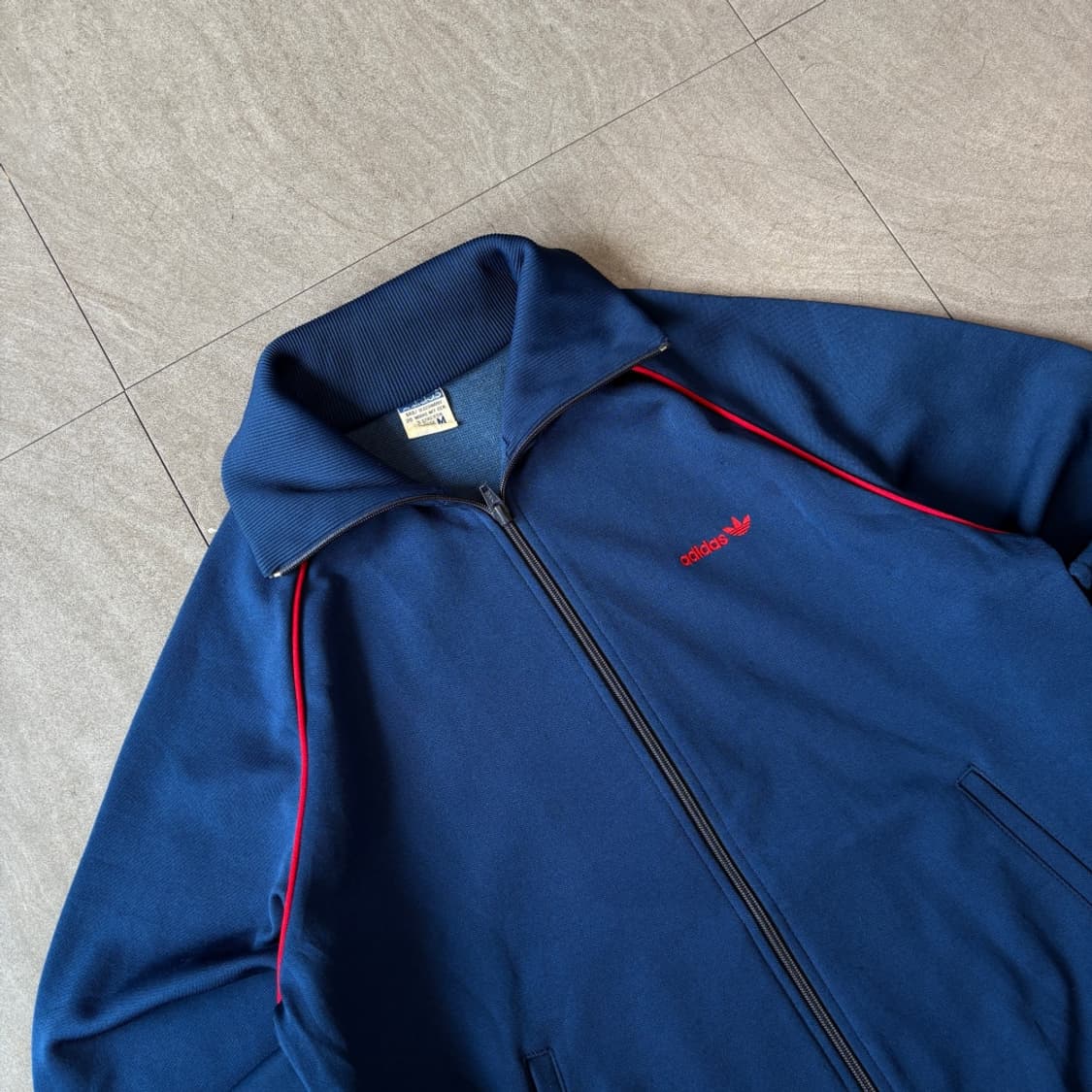 70s Adidas 70년대 생산 아디다스 네이비 파이어버드 져지 자켓 상품이미지2