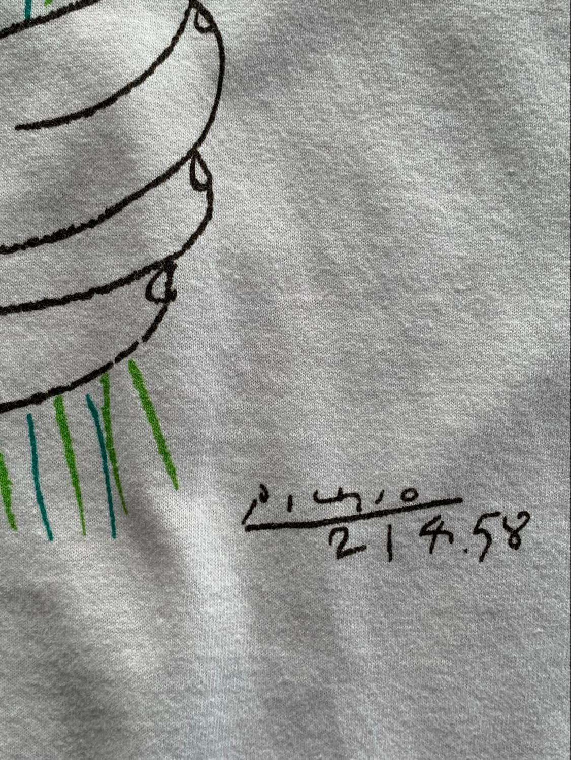 2001 피카소 평화의 꽃다발 프린팅 티셔츠 상품이미지4