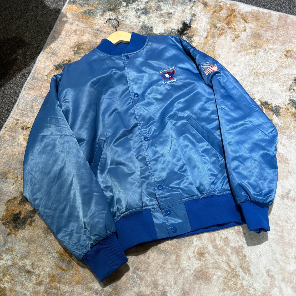 USA 빈티지 자수 바시티자켓 상품이미지2