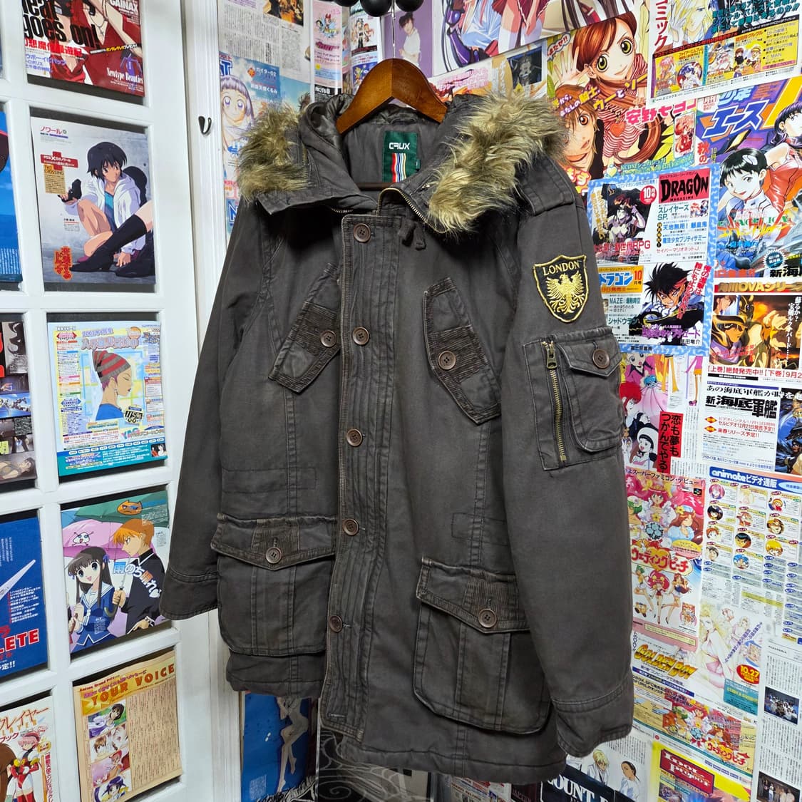 빈티지 멀티 포켓 밀리터리 후드퍼 누빔 야상 점퍼 상품이미지2