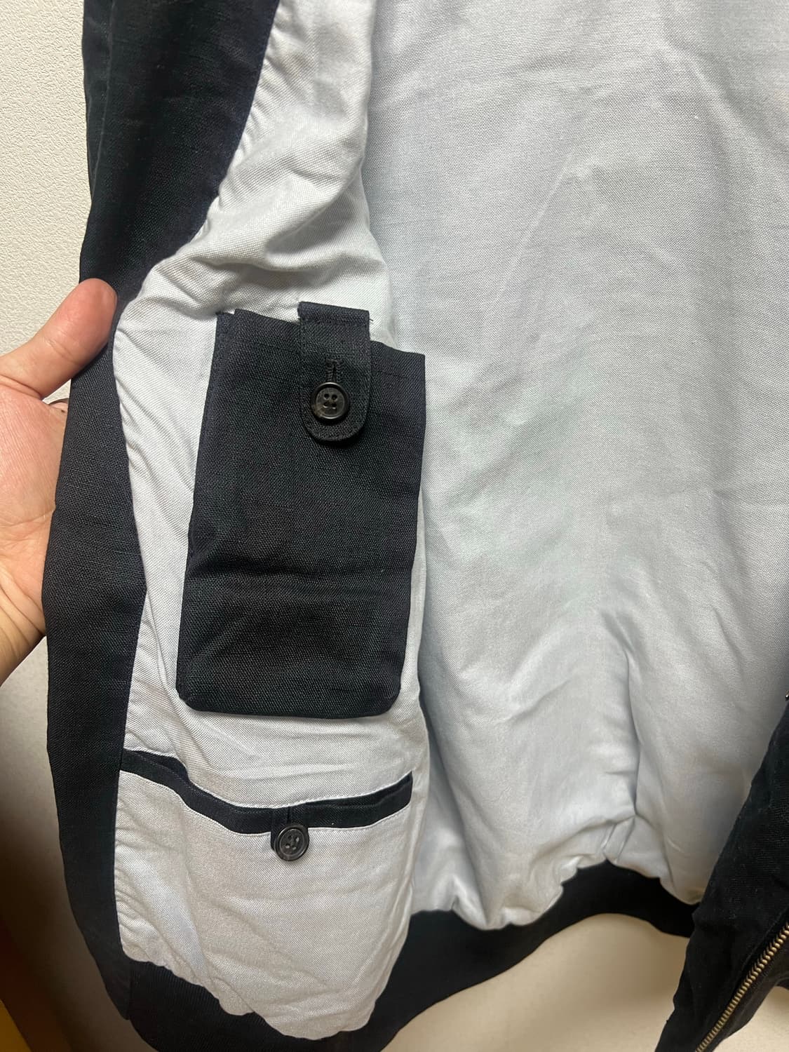 새제품) 브룩스브라더스 346 해링턴 바라쿠타 블랙 리넨 자켓 M사이즈 상품이미지6