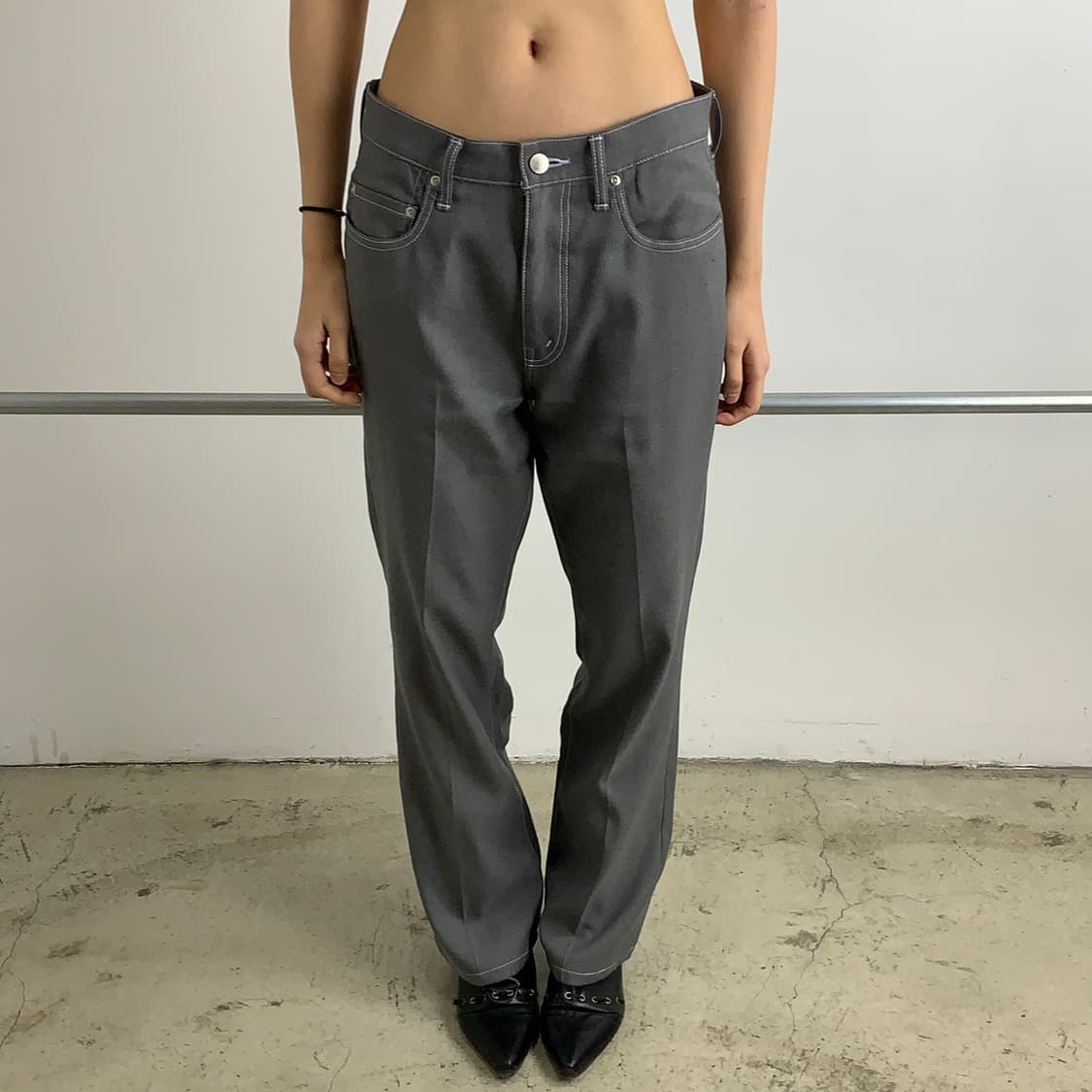 지에다 플레어핏 폴리 슬랙스 상품이미지1